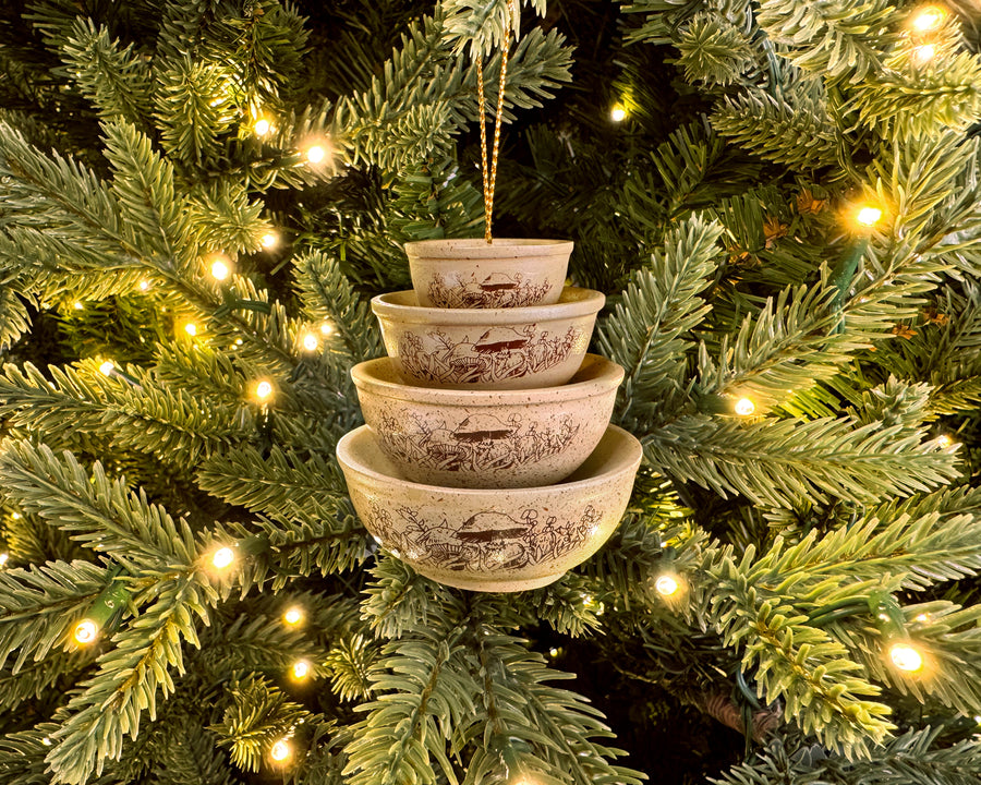Mini Pyrex-Inspired Bowl Ornament | Retro Christmas Tree Decor