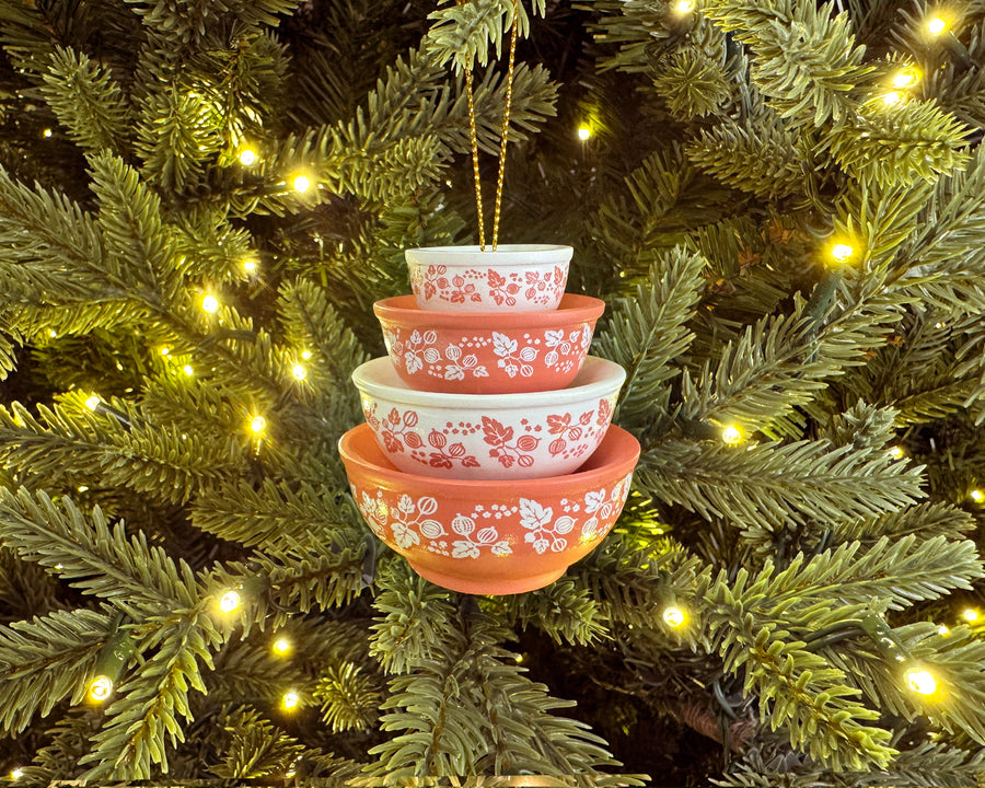 Mini Pyrex-Inspired Bowl Ornament | Retro Christmas Tree Decor ...