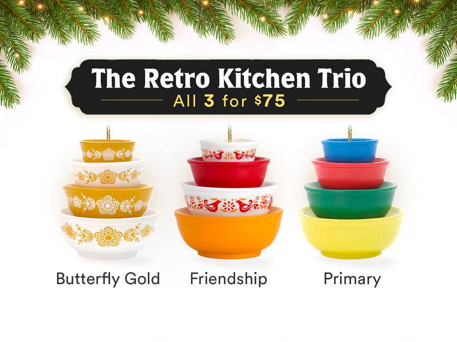 Mini Pyrex-Inspired Bowl Ornament | Retro Christmas Tree Decor