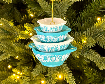 Mini Pyrex-Inspired Butterprint Cinderella Bowl Ornament