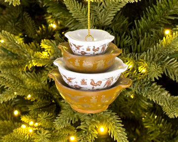Mini Pyrex-Inspired Early American Cinderella Bowl Ornament