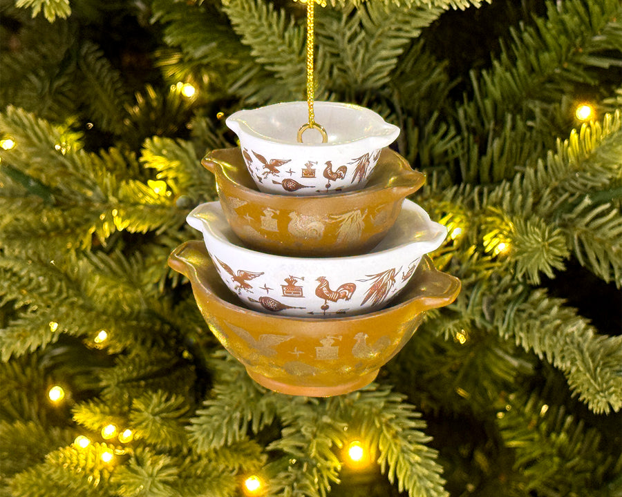 Mini Pyrex-Inspired Early American Cinderella Bowl Ornament