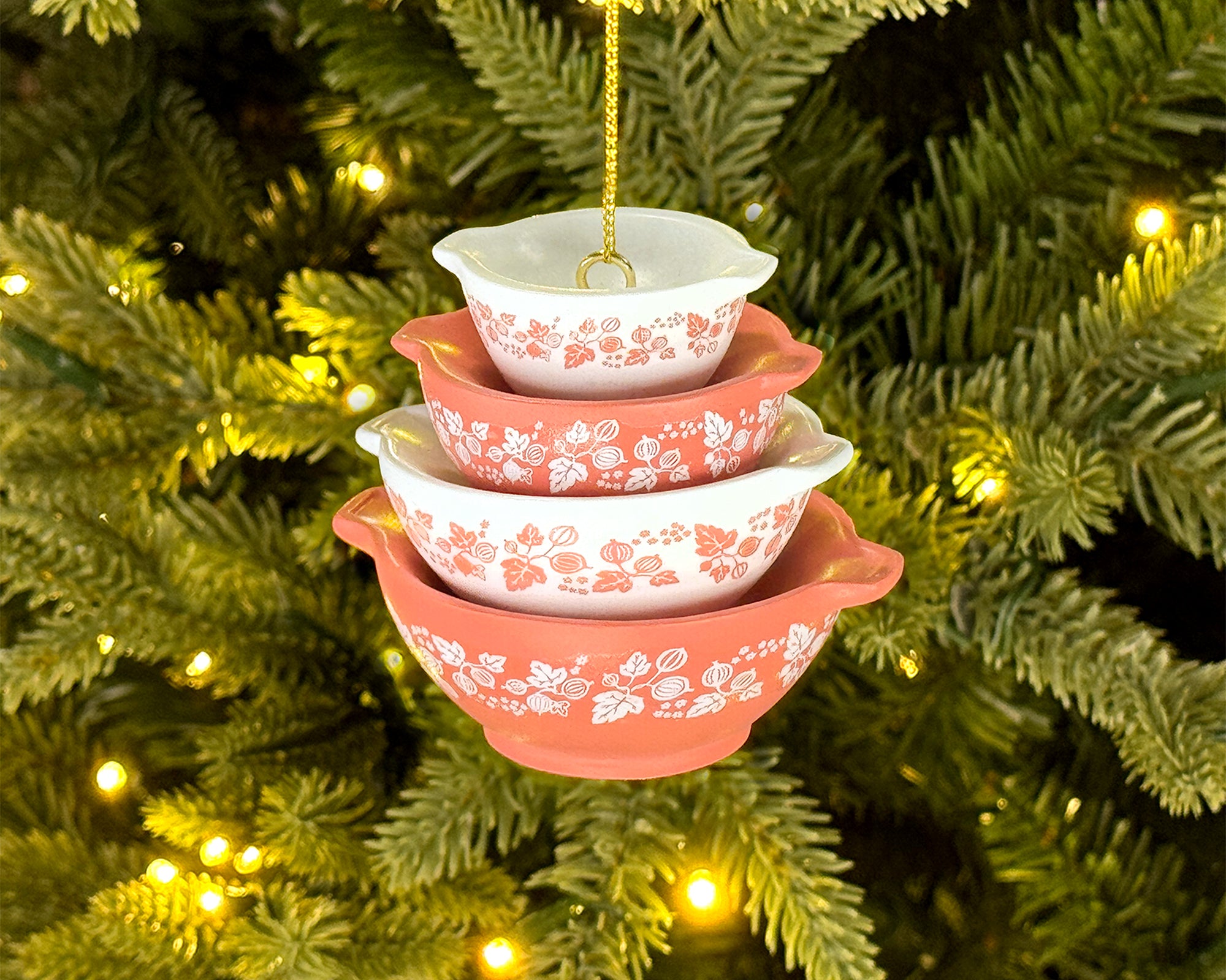 Vintage Pyrexグーズベリー シンデレラミキシングボウルセット 美品 Pyrex-Inspired Miniature Cinderella Bowl Stack Ornament – Twinkltoast