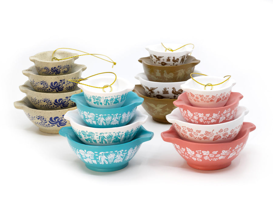 Mini Pyrex-Inspired Butterprint Cinderella Bowl Ornament