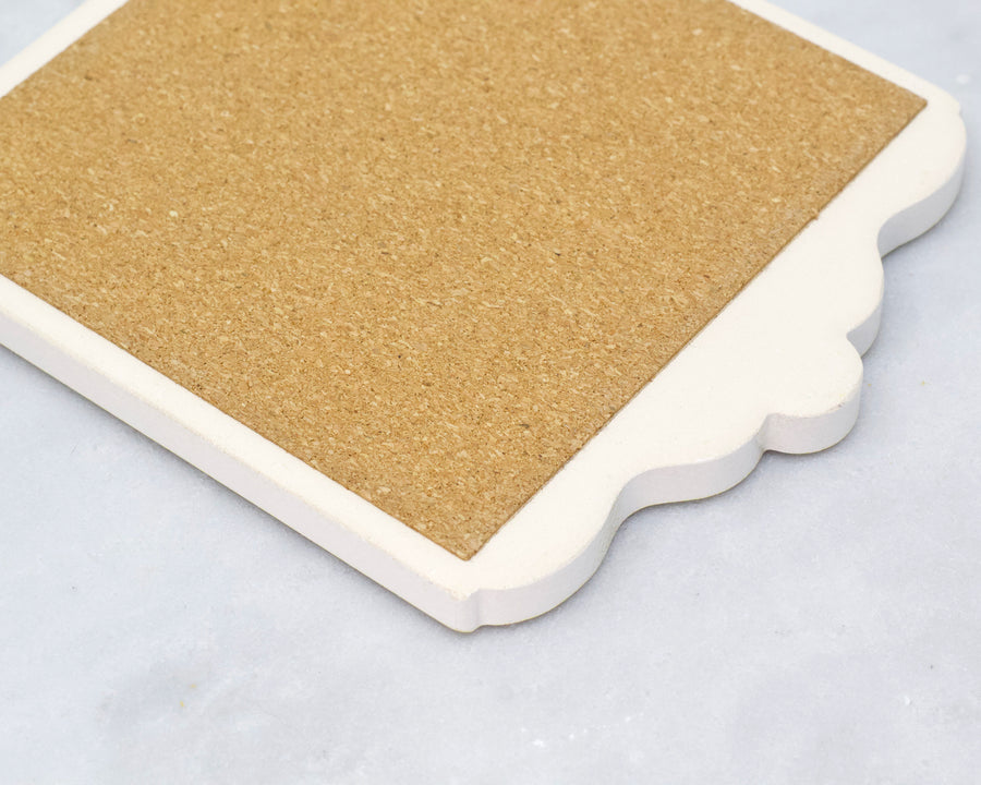 Retro Kitchen Hutch Ceramic Coaster – Pyrex-Inspired Shelf Design