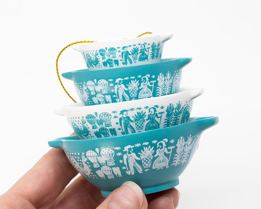Mini Pyrex-Inspired Butterprint Cinderella Bowl Ornament