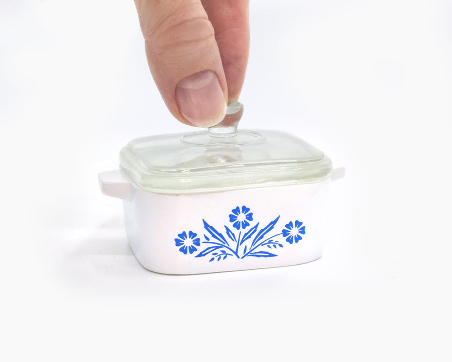 Mini Cornflower Trinket Box – Corning Ware–Inspired Casserole