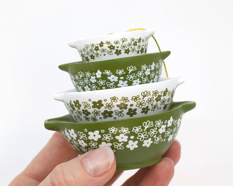 Mini Pyrex-Inspired Spring Blossom Cinderella Bowl Ornament