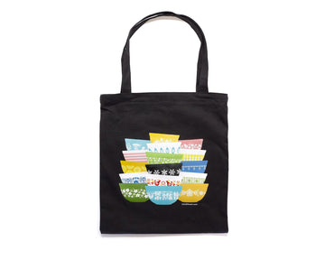 Pyrex-Inspired Zipper Tote Bag – Retro Pocket Tote