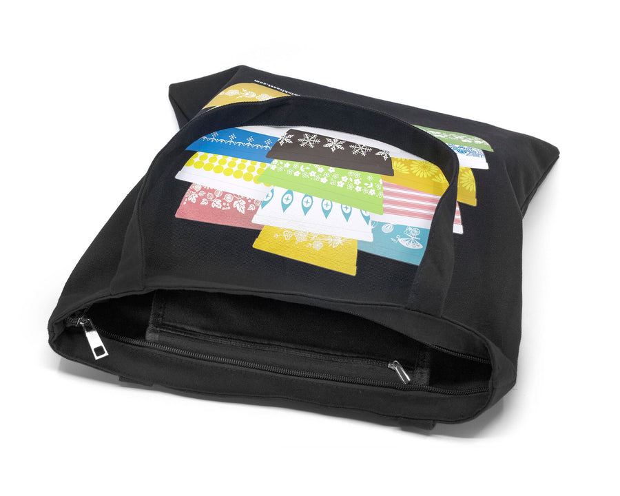 Pyrex-Inspired Zipper Tote Bag – Retro Pocket Tote