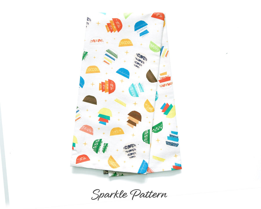 Pyrex-Inspired Sparkle Tea Towel – Retro Kitchen Gift