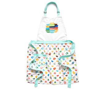 Pyrex-Inspired Cotton Apron – Retro Kitchen Cooking Gift
