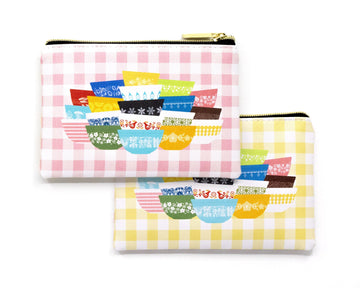 Pyrex-Inspired Zipper Pouch – Retro Makeup Bag