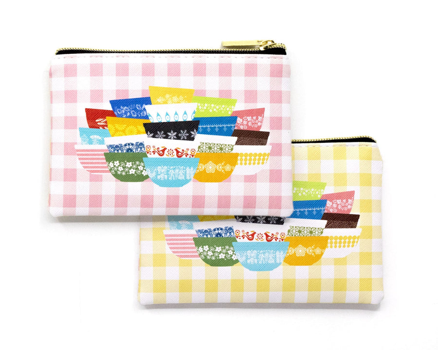 Pyrex-Inspired Zipper Pouch – Retro Makeup Bag