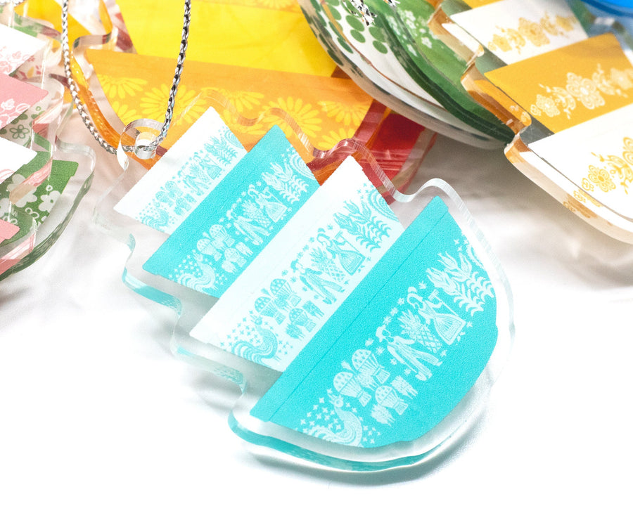 Mini Double-Sided Pyrex-Inspired Ornament – Retro Christmas Decor