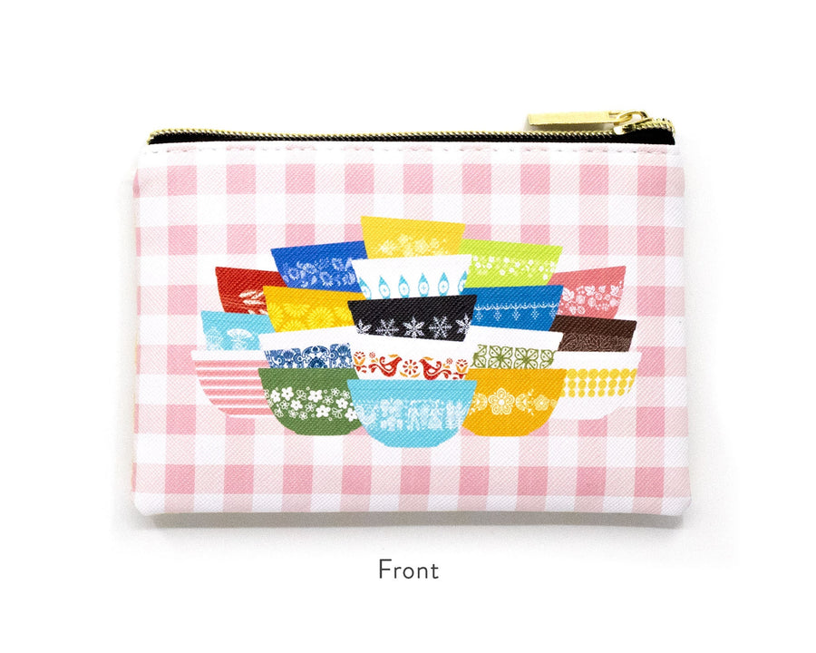 Pyrex-Inspired Zipper Pouch – Retro Makeup Bag