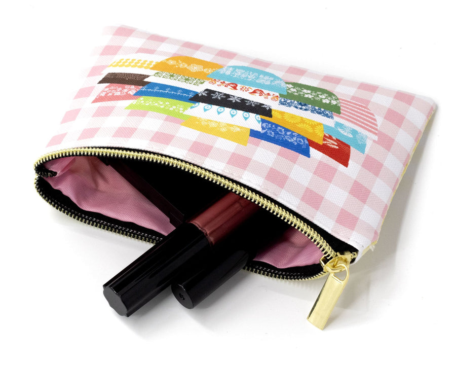 Pyrex-Inspired Zipper Pouch – Retro Makeup Bag