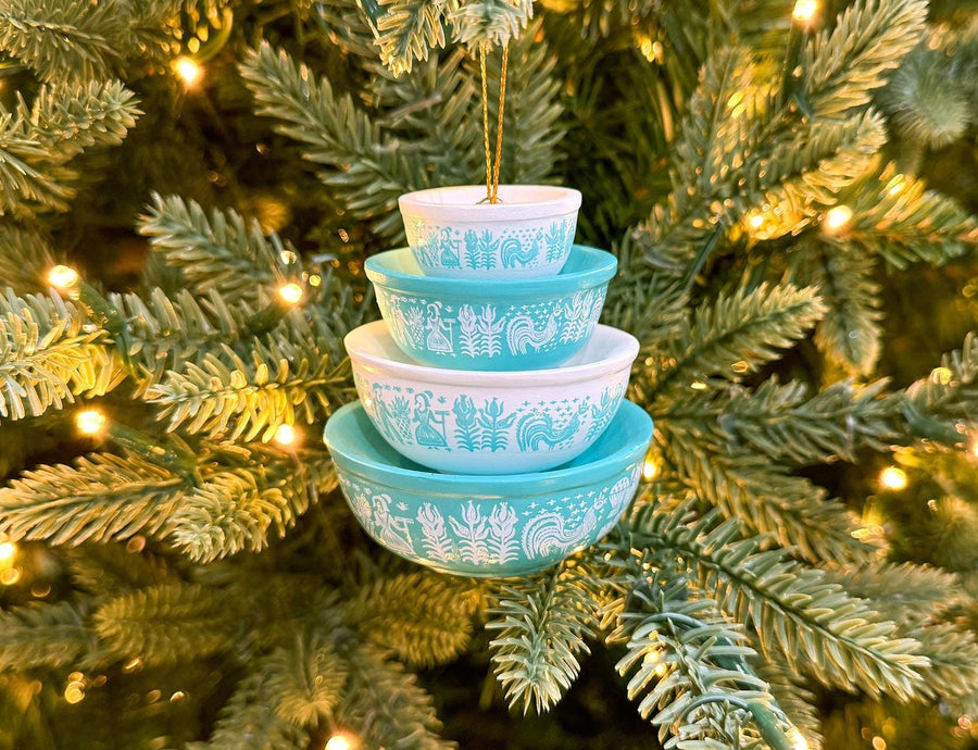 Mini Pyrex-Inspired Bowl Ornament | Retro Christmas Tree Decor