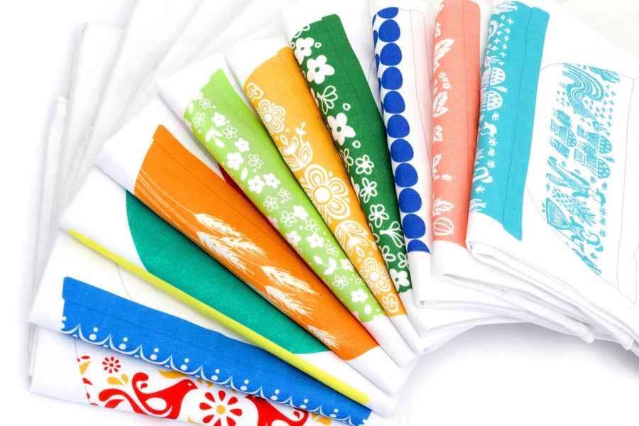 Pyrex-Inspired Cotton Tea Towel – Retro Kitchen Gift