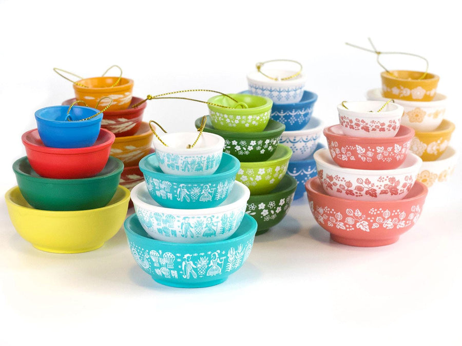 Mini Pyrex-Inspired Bowl Ornament | Retro Christmas Tree Decor