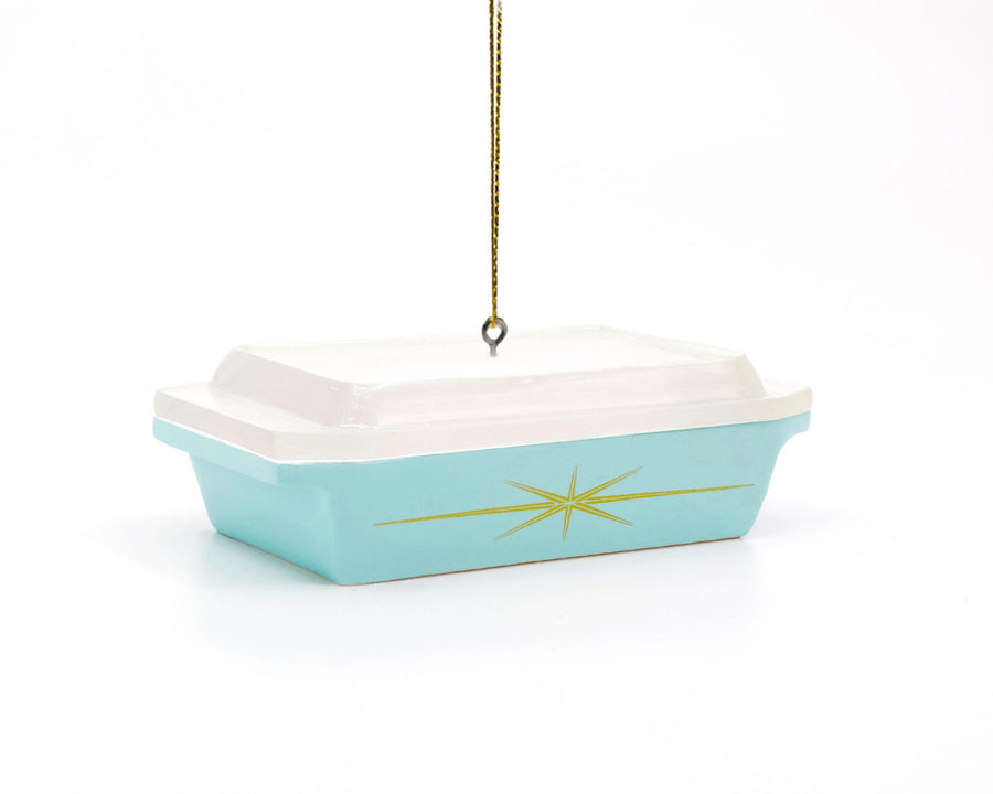 Mini Pyrex-Inspired Starburst Ornament – Retro Christmas Tree Decor