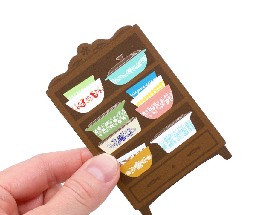 Pyrex-Inspired Kitchen Hutch Magnet – Retro Fridge Decor