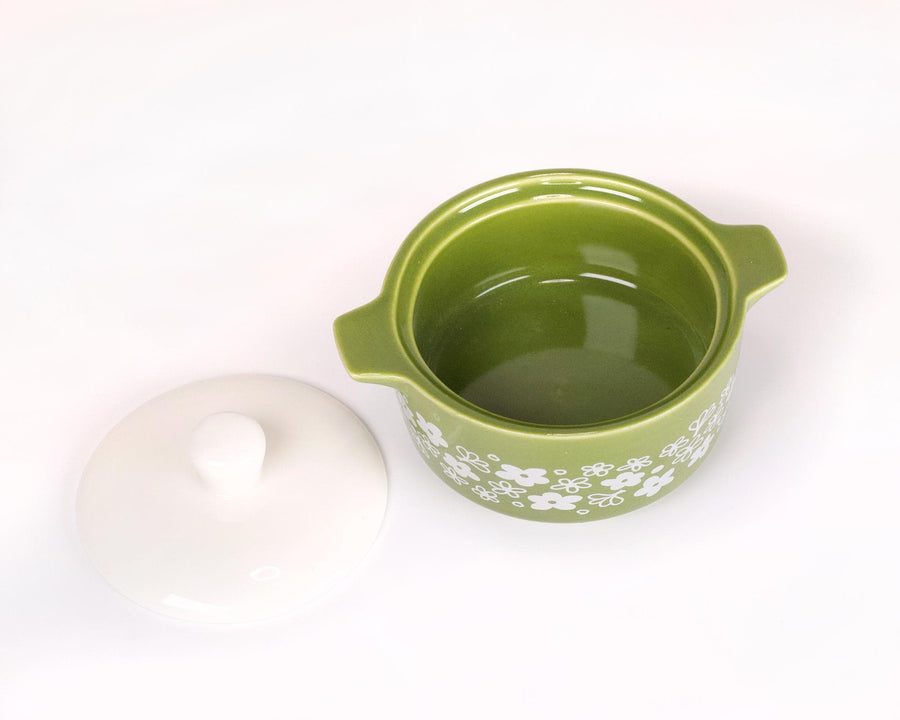 Pyrex-Inspired Spring Blossom Casserole Ceramic Trinket Box
