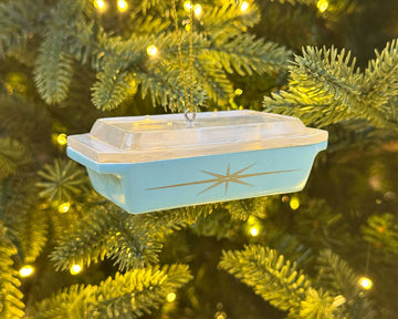 Mini Pyrex-Inspired Starburst Ornament – Retro Christmas Tree Decor