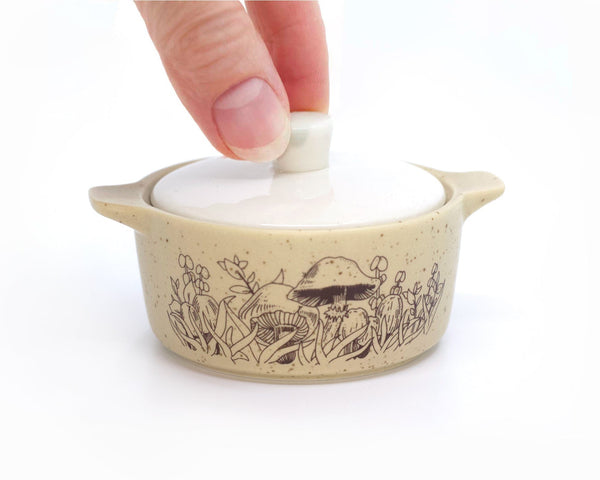 Pyrex-Inspired Forest Fancies Casserole Ceramic Trinket Box