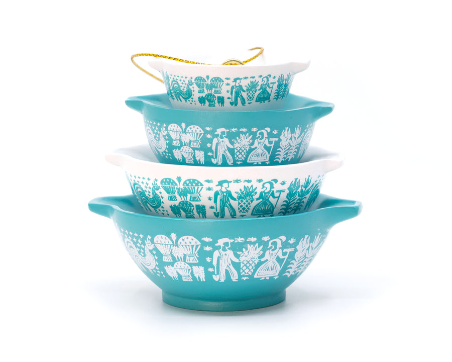 Mini Pyrex-Inspired Butterprint Cinderella Bowl Ornament