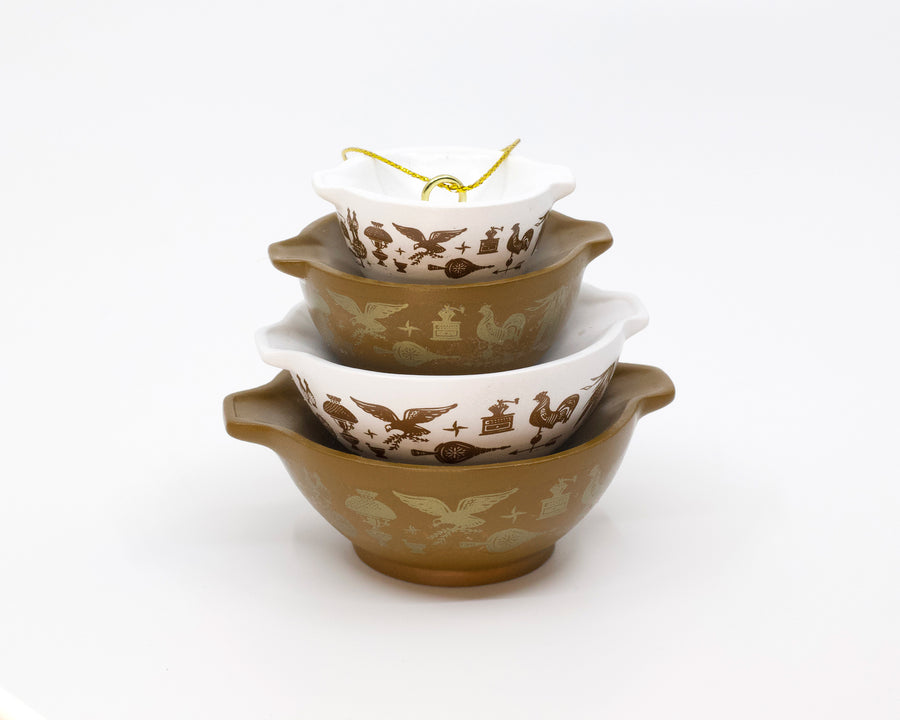 Mini Pyrex-Inspired Early American Cinderella Bowl Ornament