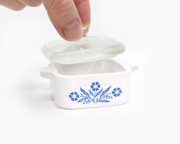 Mini Cornflower Trinket Box – Corning Ware–Inspired Casserole