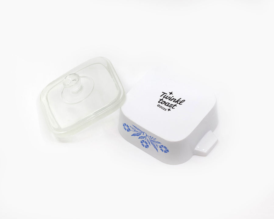 Mini Cornflower Trinket Box – Corning Ware–Inspired Casserole